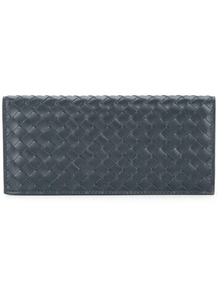 Bottega Veneta Pre-owned Intrecciato Long Wallet - Blue