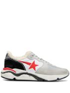 Golden Goose Running Sole Shearling-trimmed Sneakers - Grey