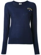 Sonia By Sonia Rykiel - Embroidered T-shirt - Women - Wool - M, Blue, Wool