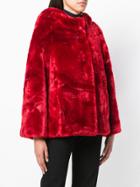 Tagliatore Faux Fur Hooded Jacket - Red