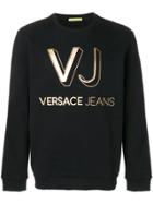 Versace Jeans Logo Printed Sweatshirt - Black