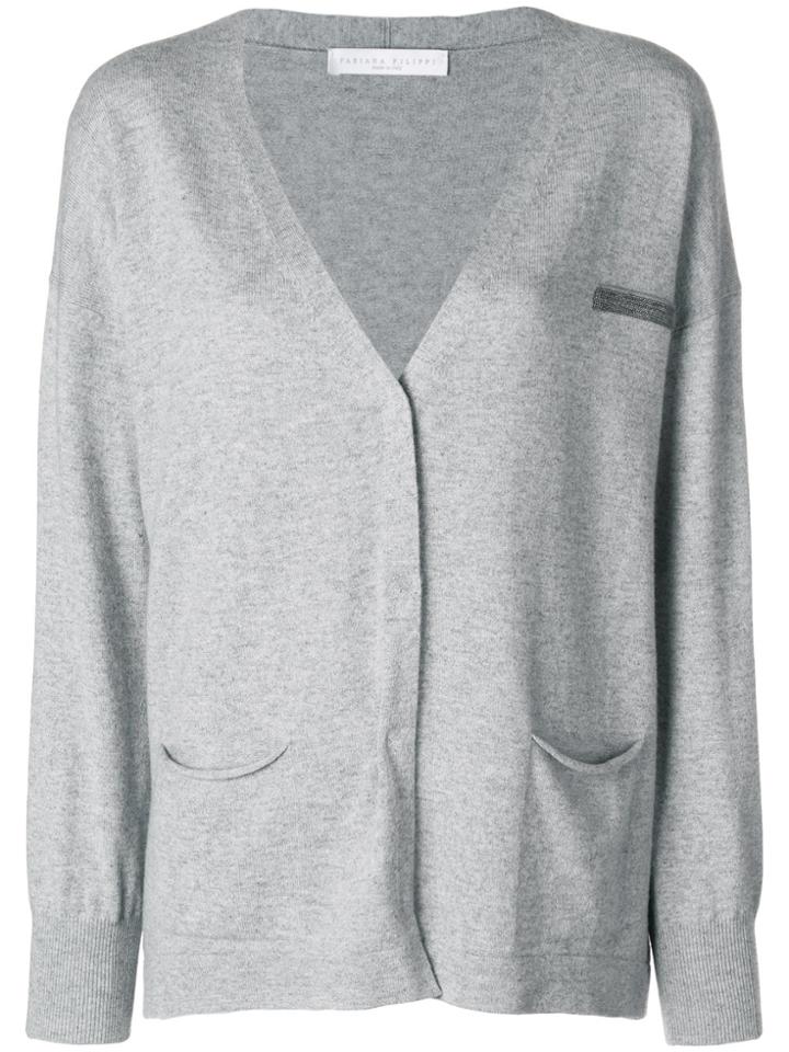 Fabiana Filippi Loose Cardigan - Grey