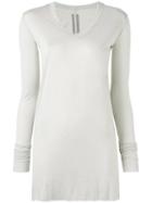 Rick Owens - Long Sleeve Silk Top - Women - Silk - 42, Grey, Silk