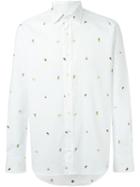 Etro All-over Fruit Shirt, Men's, Size: 42, White, Cotton