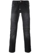 Philipp Plein Biker Straight Jeans, Men's, Size: 32, Black, Cotton