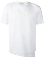 Marni Asymmetric Hem T-shirt, Men's, Size: 48, White, Cotton/polyester