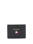 Maison Kitsuné Logo Print Card Holder - Black