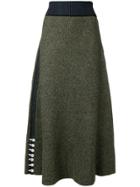 3.1 Phillip Lim Textured Long Skirt - Green