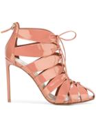 Francesco Russo Strappy Lace Up Sandals