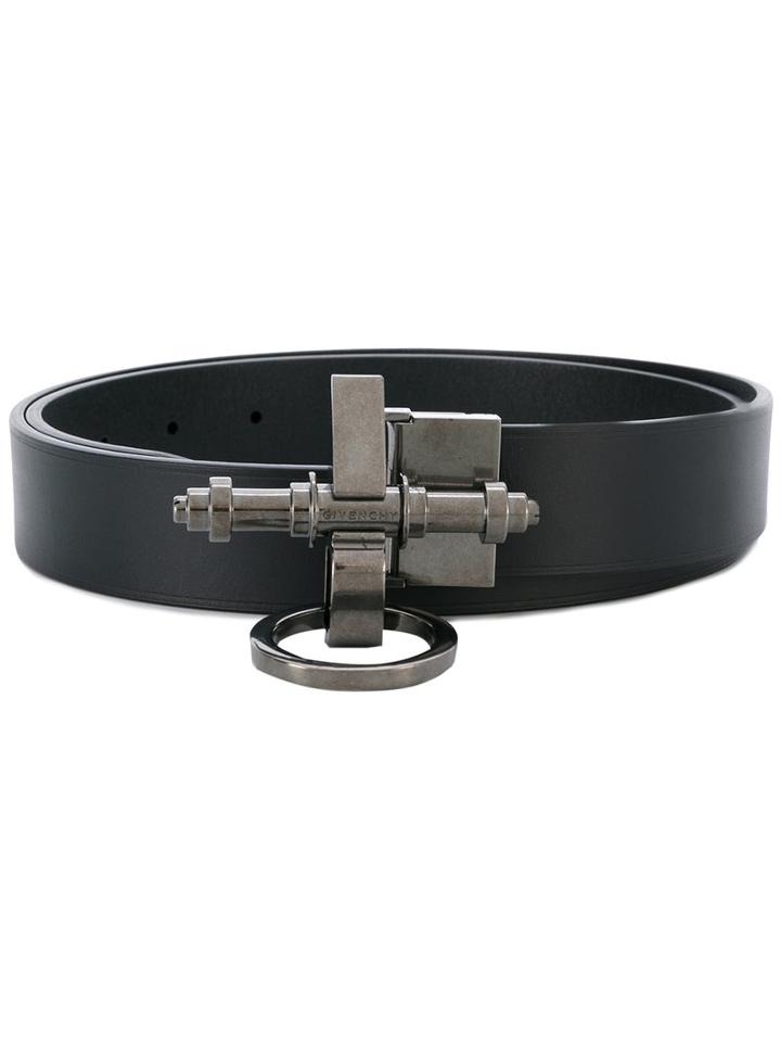 Givenchy - Bolt Buckled Belt - Men - Leather - 90, Black, Leather