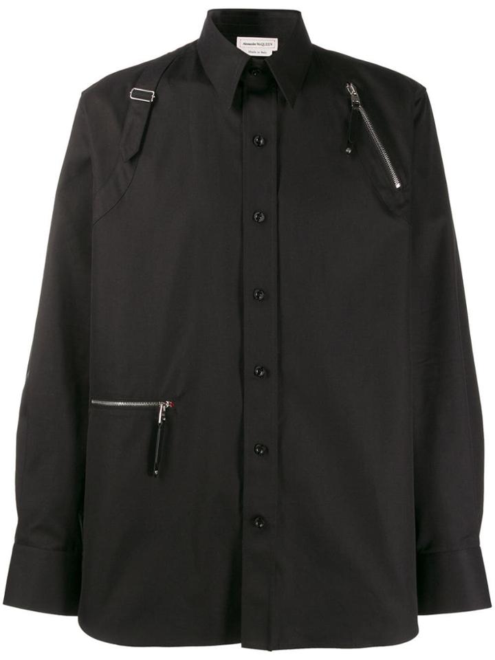 Alexander Mcqueen Buckle Harness Shirt - Black