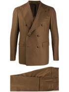 Tagliatore Double Breasted Suit - Brown