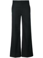 Toteme - Creased Cropped Trousers - Women - Polyester/spandex/elastane/wool - M, Black, Polyester/spandex/elastane/wool