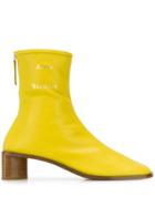 Acne Studios Gold-tone Logo Sock Boots - Yellow