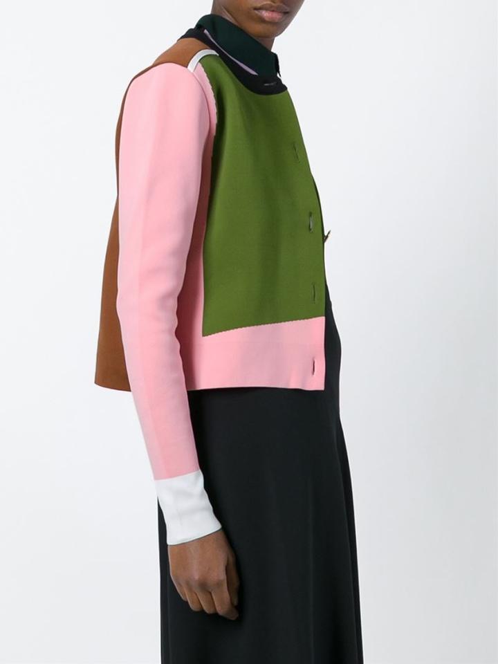 Marni Colour Block Cropped Jacket