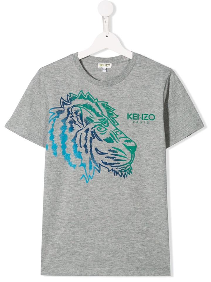 Kenzo Kids Lion Print T-shirt - Grey