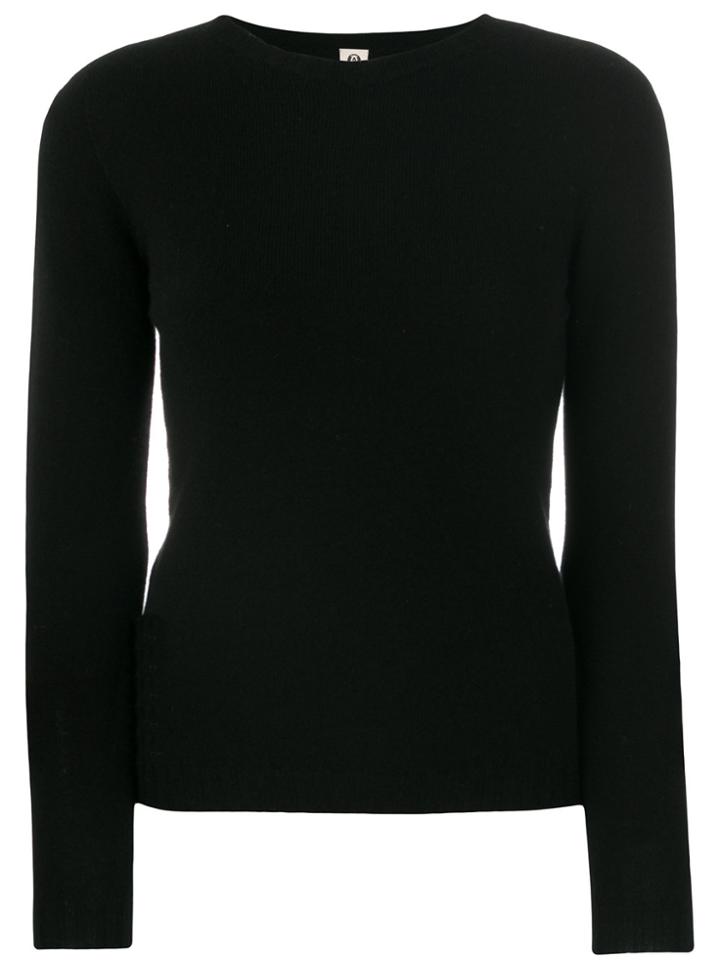 Bear Hug Round Neck Top - Black
