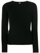 Bear Hug Round Neck Top - Black