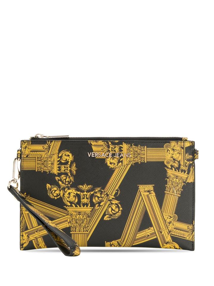 Versace Jeans Baroque Print Clutch - Black