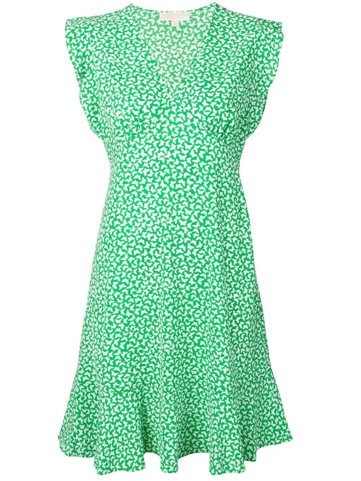 Michael Michael Kors Butterfly Print Dress - Green
