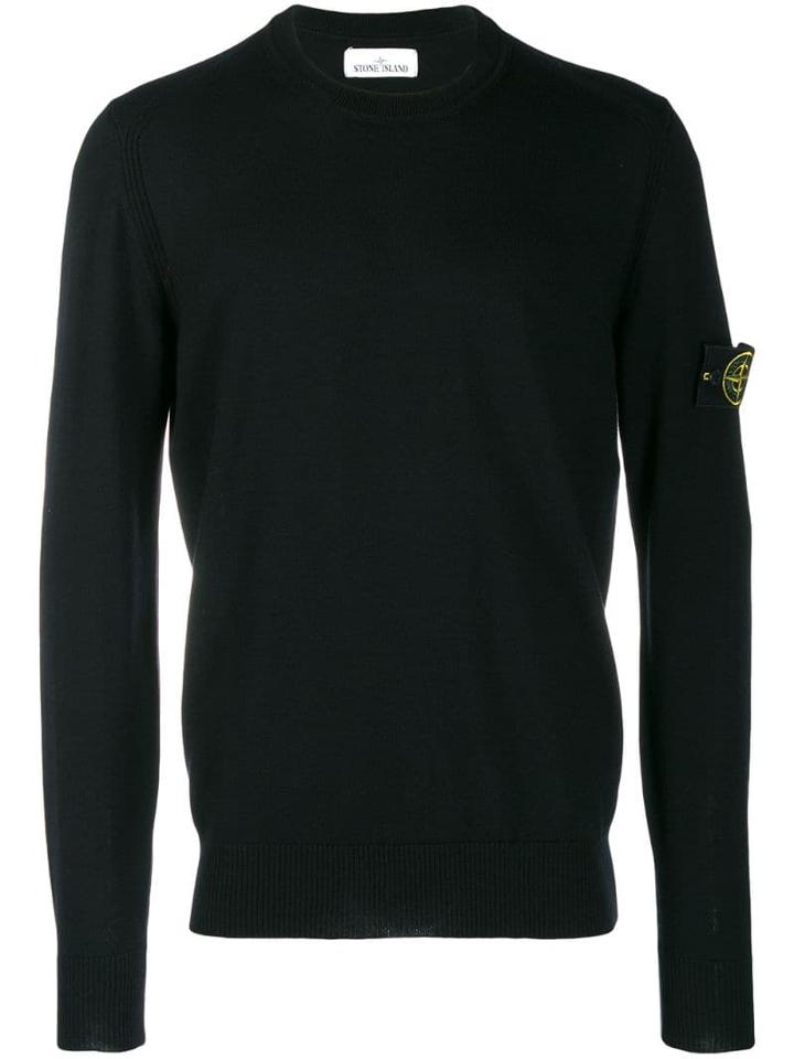 Stone Island Compass Badge Sweater - Black