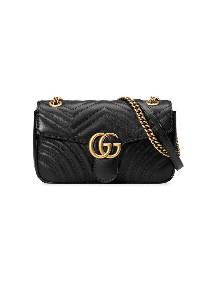 Gucci - Gg Marmont Matelassé Shoulder Bag - Women - Lamb Skin/metal/microfibre - One Size, Black, Lamb Skin/metal/microfibre