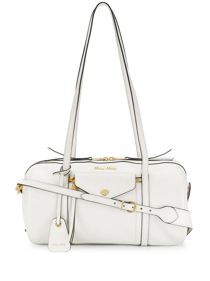 Miu Miu Grace Lux Top-handle Bag - White