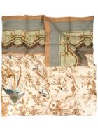 Pierre-louis Mascia Golden Bird Quilted Scarf - Brown