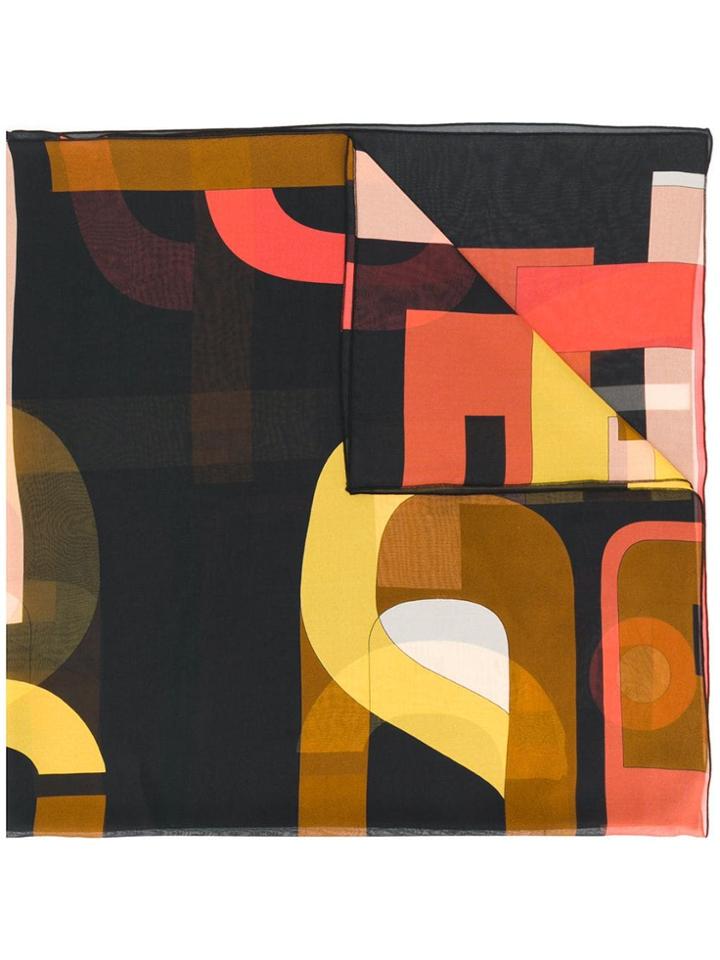 L'autre Chose Maxi Lettering Foulard - Black