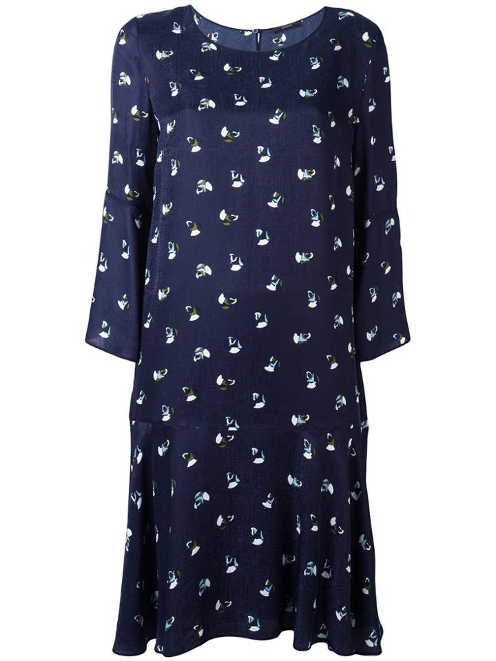 Odeeh Floral Print Shift Dress - Blue