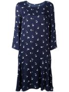 Odeeh Floral Print Shift Dress - Blue