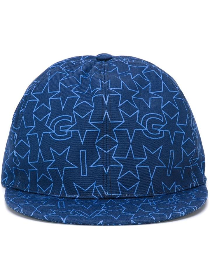 Givenchy Star Print Cap, Men's, Blue, Cotton