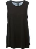 Ann Demeulemeester Side Slit Tank Top, Women's, Size: 38, Black, Cotton/lyocell/rayon