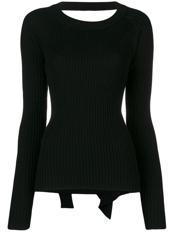 Diesel Open Back Knitted Top - Black