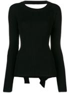 Diesel Open Back Knitted Top - Black