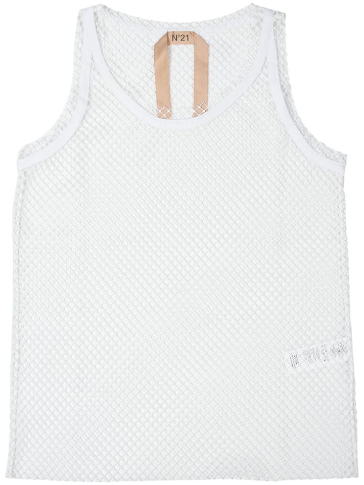 No21 Net Layered Tank - White