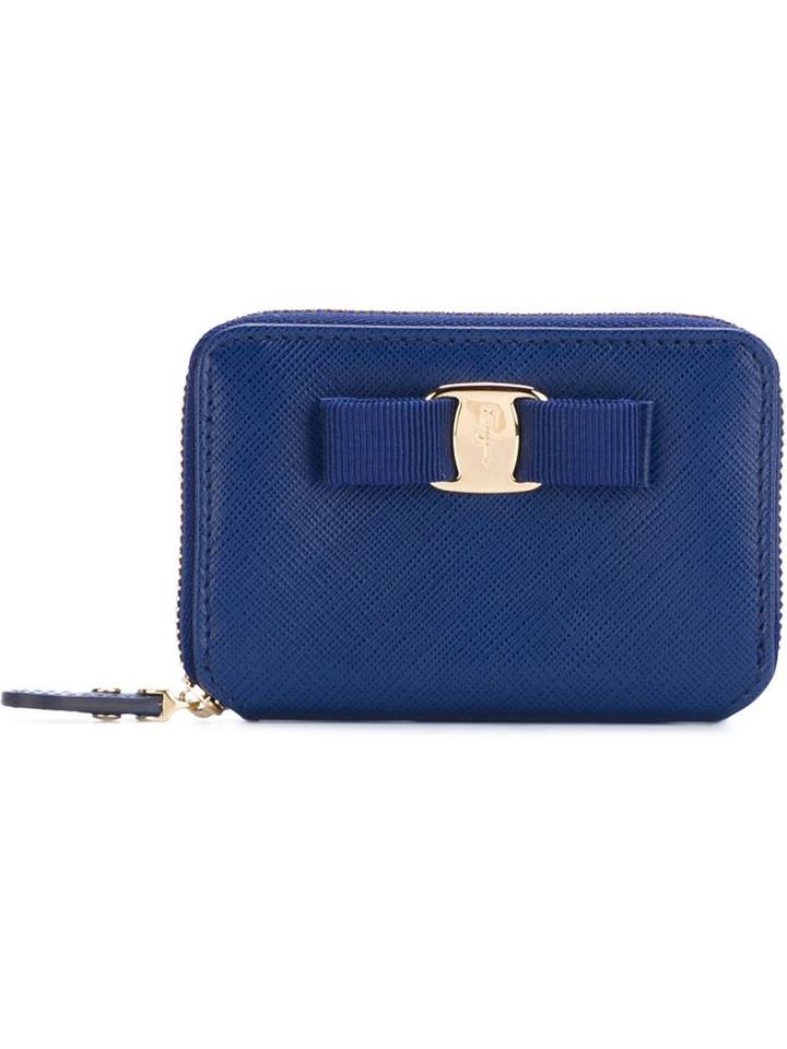 Salvatore Ferragamo 'miss Vara' Purse, Women's, Blue, Calf Leather