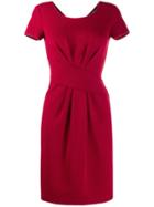 Emporio Armani Boat Neck Dress - Red
