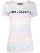 Dolce & Gabbana Sequined Logo T-shirt - White