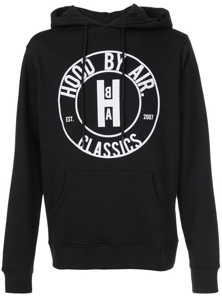 Hood By Air Logo Hoodie, Men's, Size: Xl, Black, Cotton/polyester