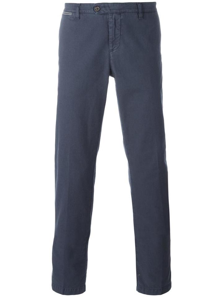 Eleventy Tapered Trousers, Men's, Size: 34, Blue, Cotton/elastodiene