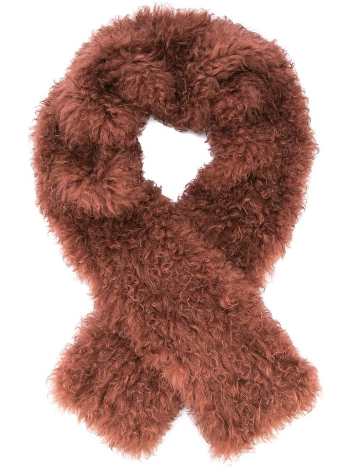Yves Salomon Fluffy Scarf - Pink