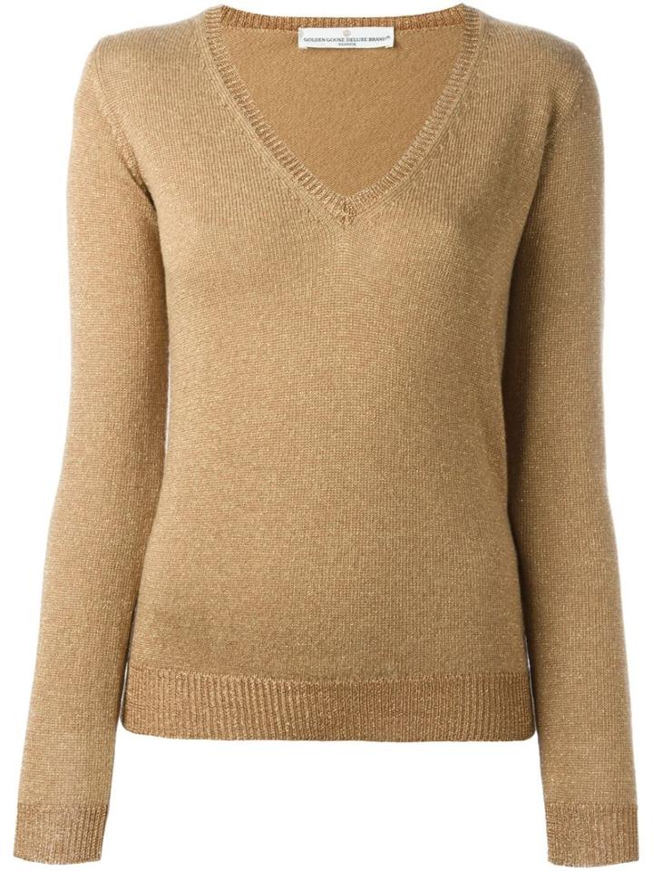 Golden Goose Deluxe Brand V-neck Jumper, Women's, Size: Xs, Grey, Polyamide/polyester/acetate/merino