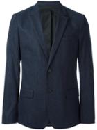 Ami Alexandre Mattiussi Two Button Blazer, Men's, Size: 52, Blue, Cotton/spandex/elastane/wool/acetate