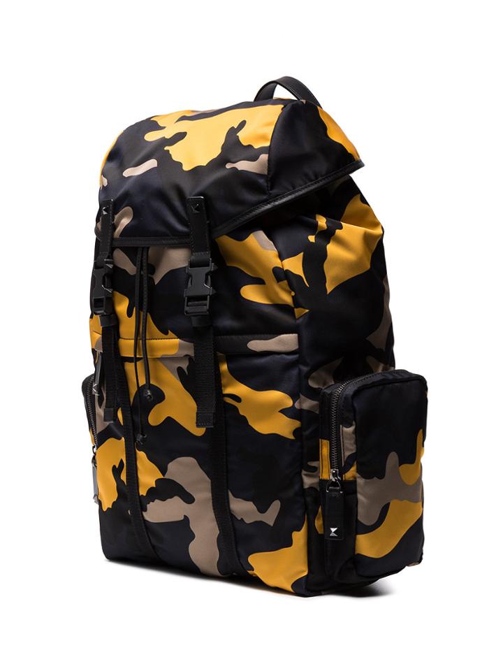 Valentino Camouflage Print Backpack - Multicolour