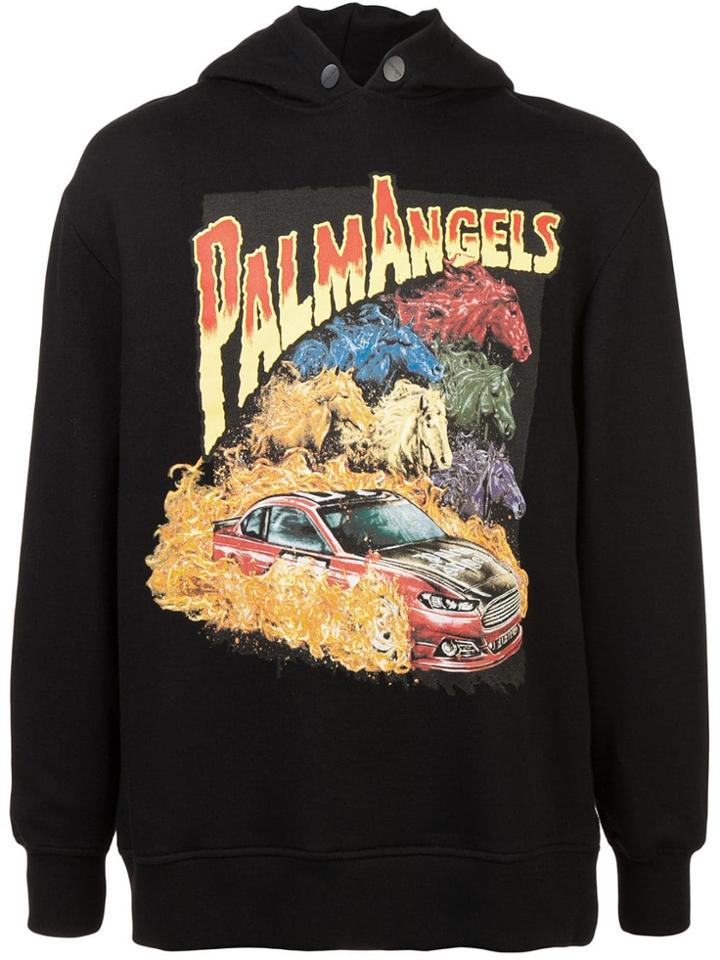 Palm Angels Horse Power Hoodie - Black