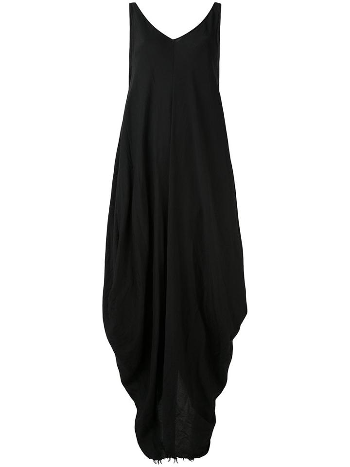 Poème Bohémien - Long Draped Dress - Women - Cotton/modal - 40, Black, Cotton/modal