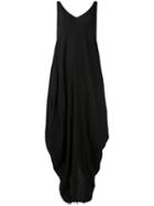 Poème Bohémien - Long Draped Dress - Women - Cotton/modal - 40, Black, Cotton/modal