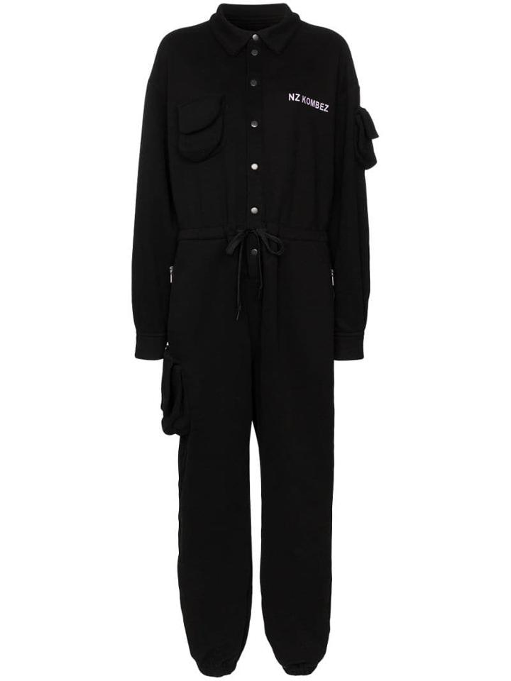 Natasha Zinko Pouch-pocket Jersey Jumpsuit - Black