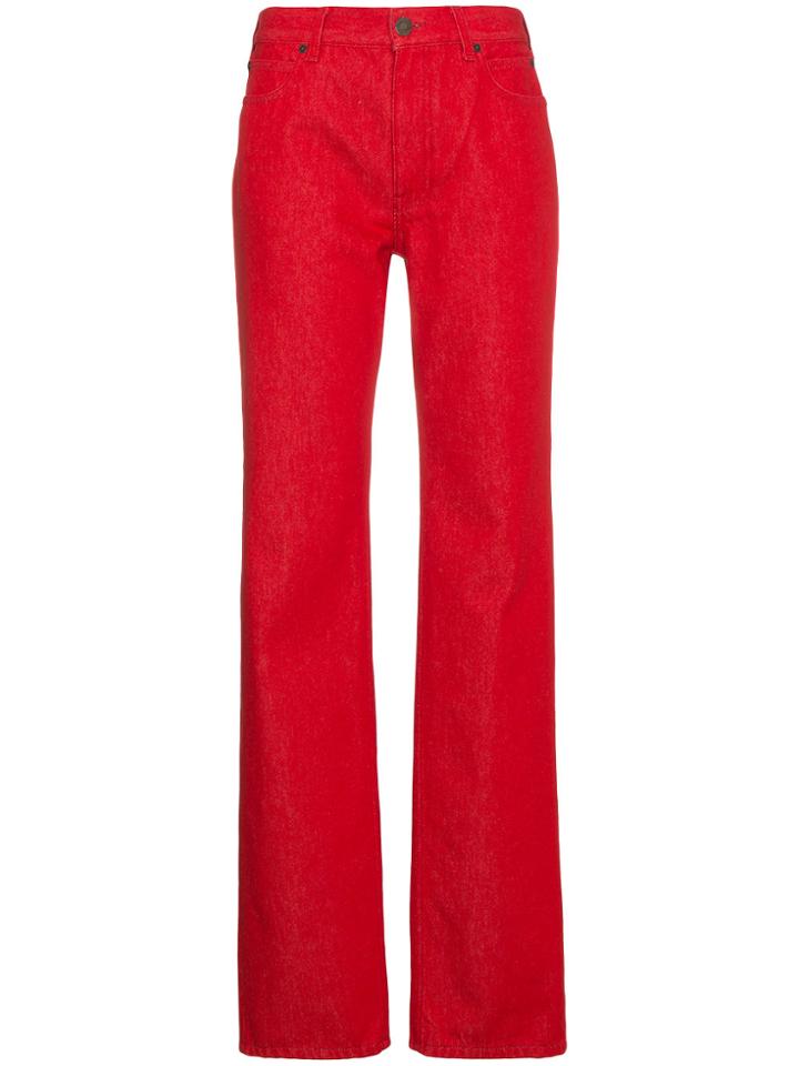 Calvin Klein 205w39nyc High Rise Straight Leg Jeans - Red